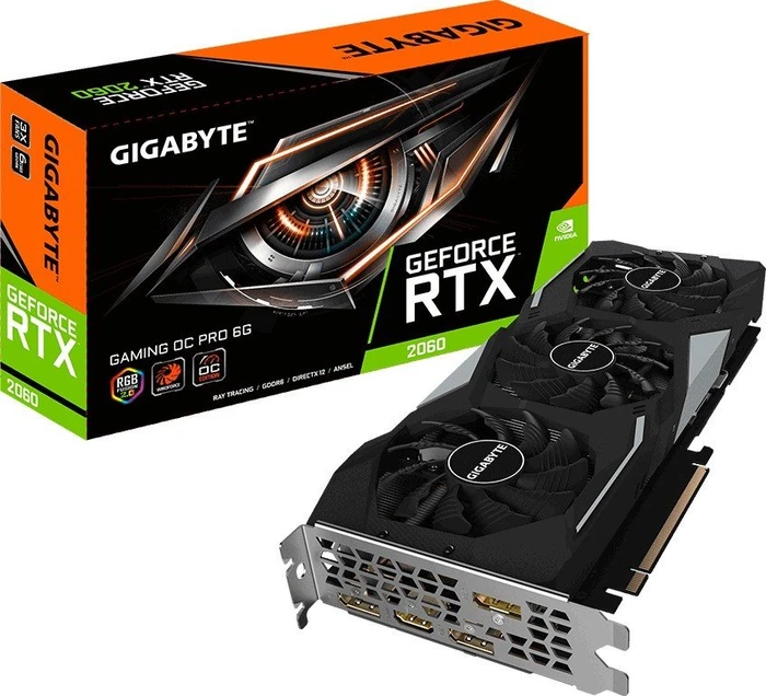 GIGABYTE GeForce RTX 2060 Gaming OC Pro 6G (Rev. 1.0), 6GB GDDR6, HDMI, 3x DP