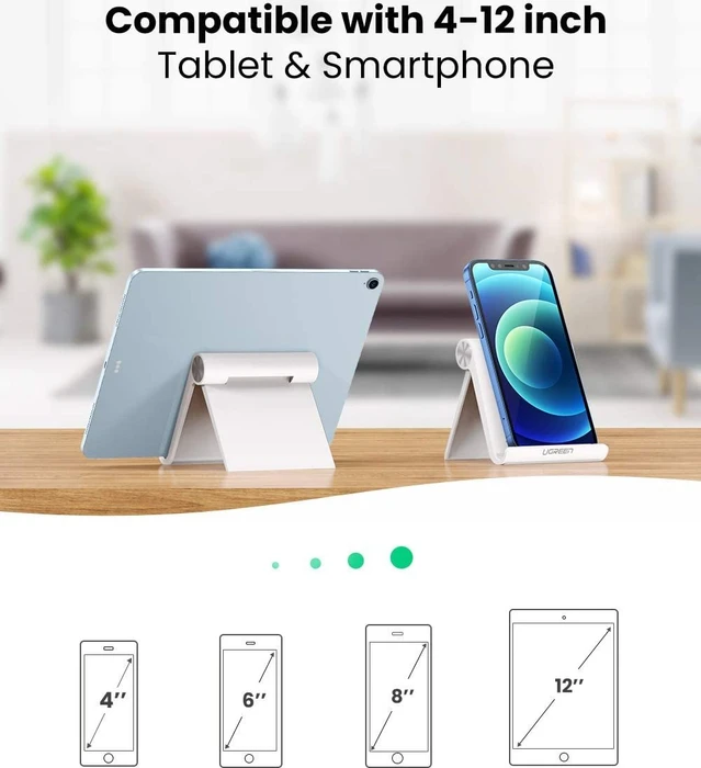 Ugreen Multi Angle Desk Tablet Stand, Tablet-Stand 4-12", weiß
