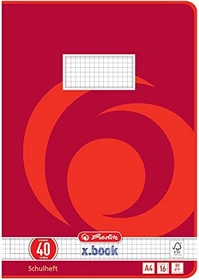 Herlitz x.book Schulheft, A4, Lineatur 40, 16 Blatt, 10er-Pack