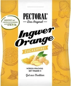 Pectoral Ingwer Orange Hustenbonbons zuckerfrei, 60g