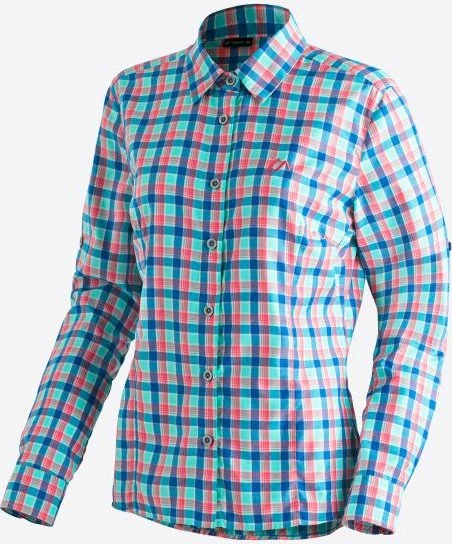 Maier Sports Nanni Hemd langarm blue red check (Damen)