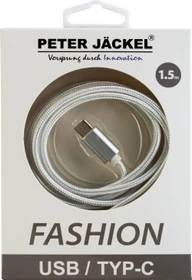 Peter Jäckel Fashion Cable USB-A/USB-C 1.5m weiß