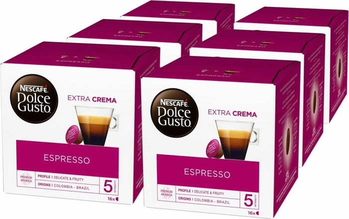 Nestlé Nescafe Dolce Gusto Espresso Kaffeekapseln, 96 Stück (6x 16 Stück)
