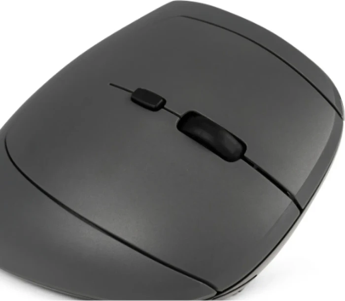 BakkerElkhuizen MidWay 3-Mode Vertical Mouse, grau/schwarz, USB/Bluetooth