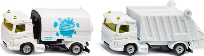 SIKU Super Kommunal Set Kehrmaschine und Müllwagen