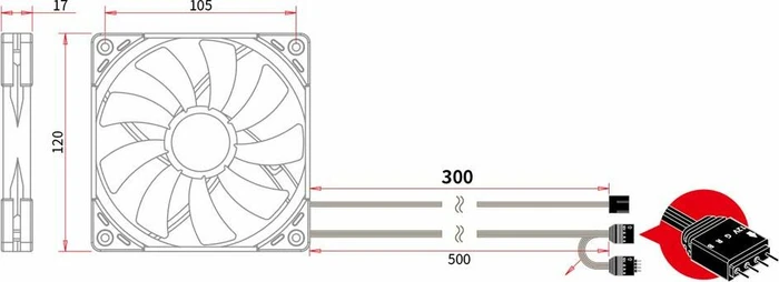 Scythe Kaze Flex 120 Slim RGB 1800rpm, 120mm
