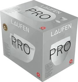 Laufen Pro Pack Wand-WC H820964, Tiefspüler, mit Nischen, spülrandlos, mit Sitz mit Deckel mit Absenkautomatik