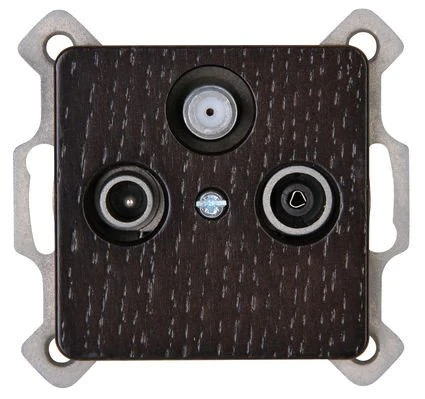 Kopp Milano Antennensteckdose 3-fach wenge