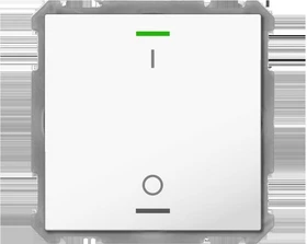 MDT Taster Light 63 1-fach studioweiß glänzend, Symbol I/O