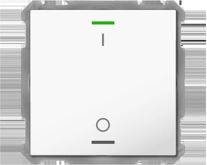 MDT Taster Light 63 1-fach studioweiß glänzend, Symbol I/O
