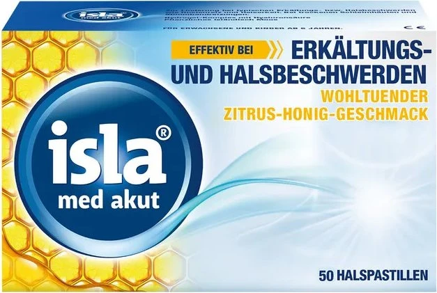 isla med akut Zitrus-Honig Pastillen, 50 Stück