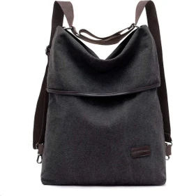 Ruschen Rucksack Umhängetasche matte black