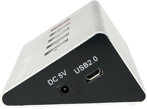LogiLink Aluminium USB-Hub, 5x USB-A 2.0, USB 2.0 Micro-B [Buchse]