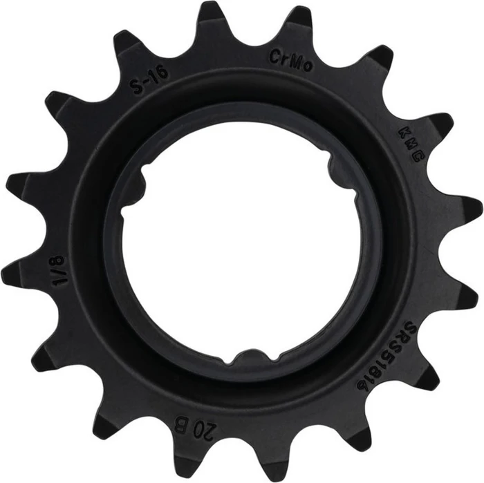 KMC Steck-Zahnkranz 16 Zähne für Shimano breit schwarz