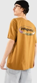 Patagonia 95 Oval Logo T-Shirt kurzarm bobcat brown/sunshine (Herren)