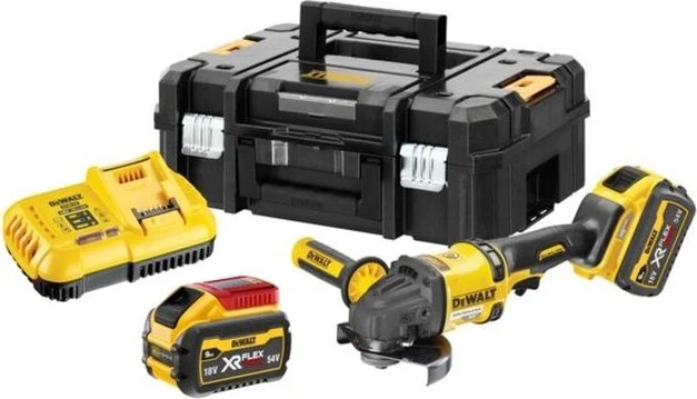 DeWalt DCG418X2 54V XR FlexVolt Akku-Winkelschleifer inkl. Koffer + 2 Akkus 3.0Ah