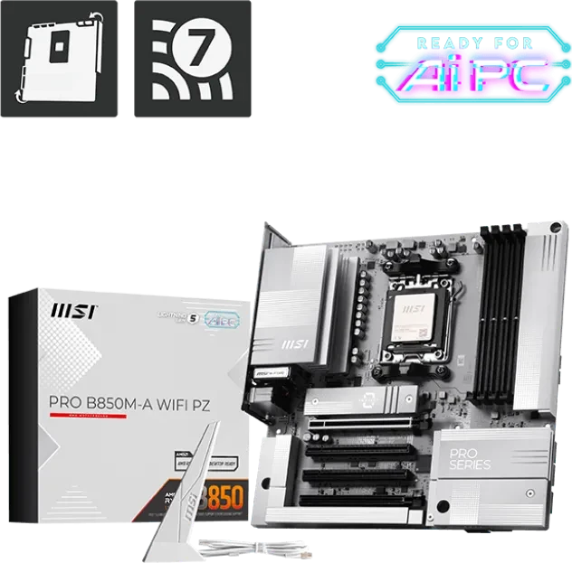 MSI PRO B850M-A WIFI PZ (AMD AM5)