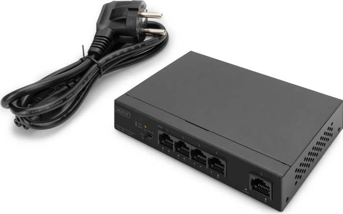 Digitus DN-953 Desktop Gigabit Switch, 5x RJ-45, 60W PoE+