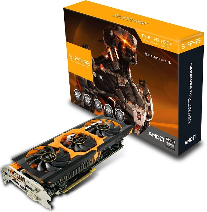 Sapphire Radeon R9 280X Tri-X OC, 3GB GDDR5, 2x DVI, HDMI, 2x mDP, full retail