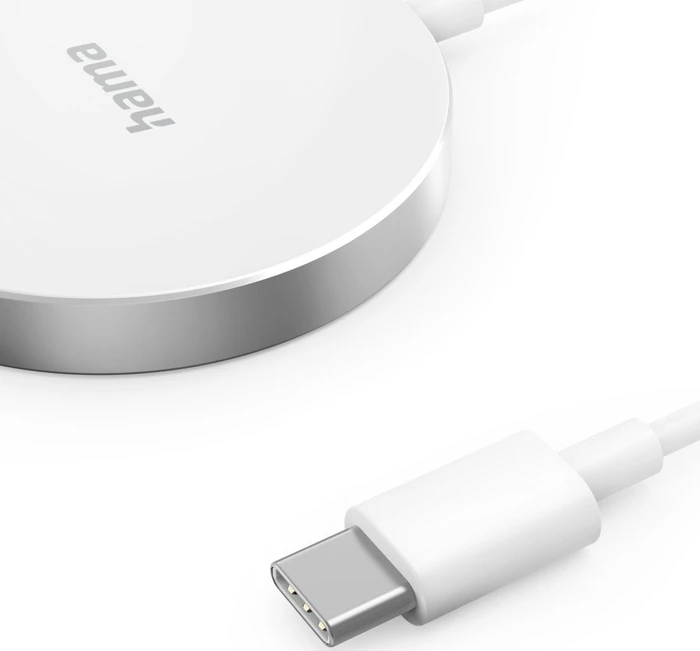 Hama Wireless Charger MagCharge FC15 15W kabellos für Apple iPhone weiß