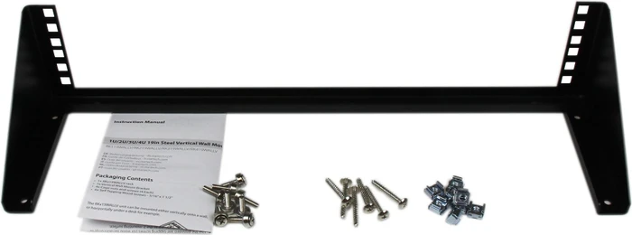 StarTech RK219WALLV, Wandmontage Rack, schwarz, 2HE