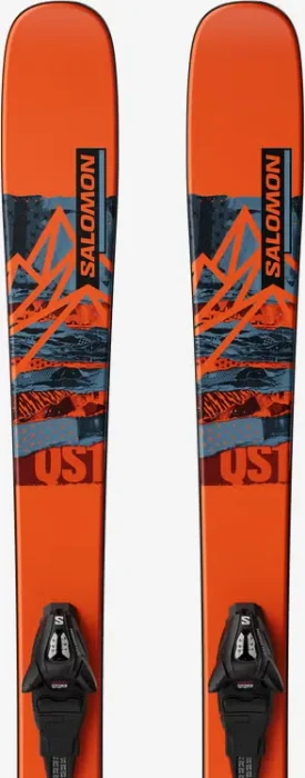 Salomon QST Spark S + C5 flame/copen blue (inkl. Bindung) (Junior) (Modell 2025/2026)