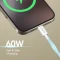 LogiLink USB-C Kabel, USB 2.0, 480Mb/s, 60W PD, USB-C Stecker auf USB-C Stecker, Nylon, blau, 1.5m Vorschaubild