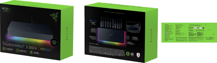 Razer Thunderbolt 5 Dock, schwarz, EU, Thunderbolt 5 [Buchse]