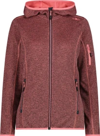 CMP Knit Tech Fleece Mesh Hoody Jacke coral/antracite (Damen)