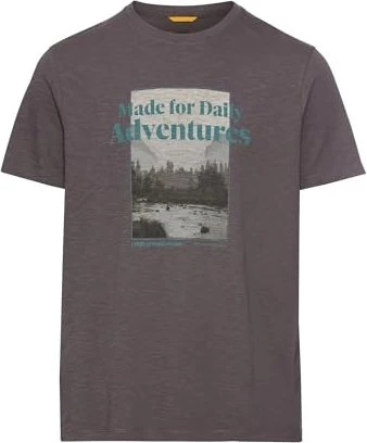 Camel Active Print Organic Cotton T-Shirt kurzarm grau (Herren)