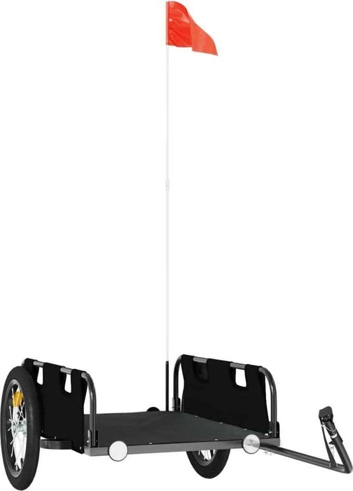 vidaXL Transport 126x63cm Fahrradanhänger schwarz