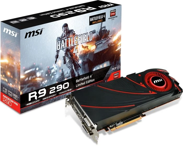 MSI Radeon R9 290 Battlefield 4 Edition, R9 290 4GD5, 4GB GDDR5, 2x DVI, HDMI, DP