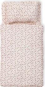 Pinolino Puppenbettzeug für Puppenwagen und Puppenbetten Blümchen 3-tlg. rosa