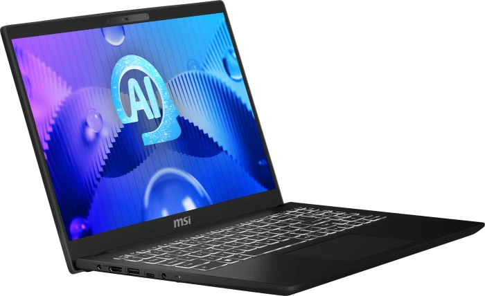 MSI Modern 15 H AI C1MOG-242, Classic Black, Core Ultra 7 155H, 16GB RAM, 512GB SSD, DE