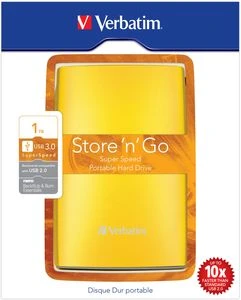 Verbatim Portable Colour Edition, gelb, 500GB, USB 3.0 Micro-B