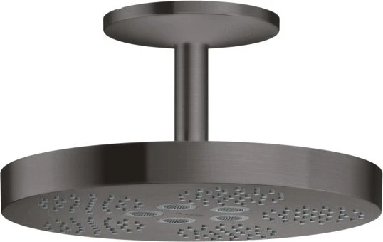 hansgrohe Axor One Kopfbrause 48493340 mit Deckenanschluss, 1jet, brushed black chrome Image