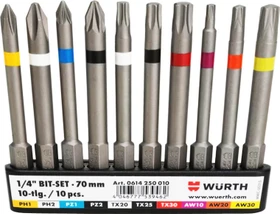 Würth Sortiment Bitset, 10-tlg.