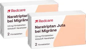 Redcare Naratriptan Juta bei Migräne 2.5mg Filmtabletten, 4 Stück (2x 2 Stück)