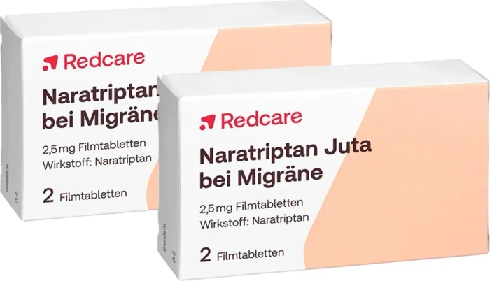 Redcare Naratriptan Juta bei Migräne 2.5mg Filmtabletten, 4 Stück (2x 2 Stück)