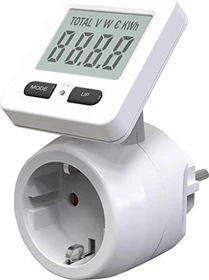 Revolt Digitaler Energiekostenmesser mit 180° drehbarem Display, bis 3.680 W, Strom-/Energiemesser