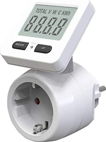 Revolt Digitaler Energiekostenmesser mit 180° drehbarem Display, bis 3.680 W, Strom-/Energiemesser