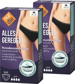 NurDie Alles geregelt Slip stark schwarz, 2 Stück (verschiedene Größen)