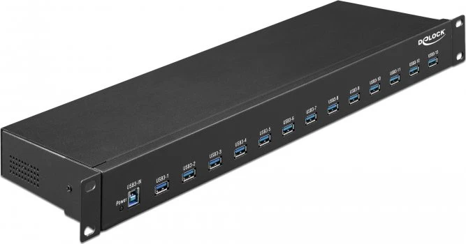 DeLOCK Industrial Rackmount USB-Hub, 13x USB-A 3.0, USB-B 3.0 [Buchse]