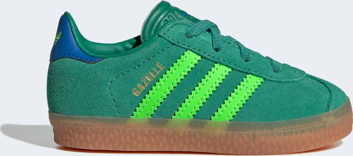 adidas Gazelle Comfort Closure Elastic Laces semi court green/solar green/blue bird (Junior)