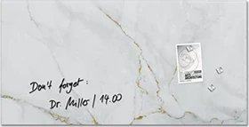 Sigel Artverum Glas-Magnetboard, Marble & Gold, 91x46cm