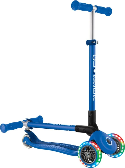 Globber Primo Foldable Lights Kickboard navy blue