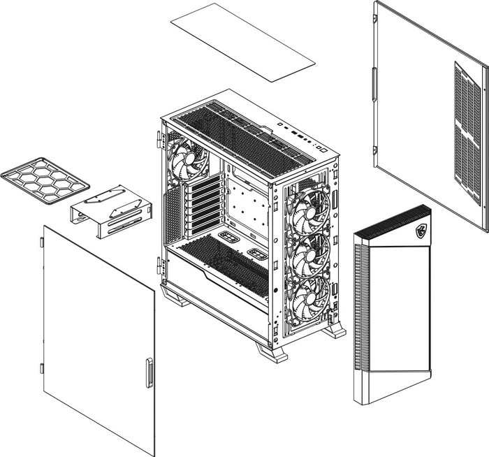 MSI MPG Velox 100R, Glasfenster