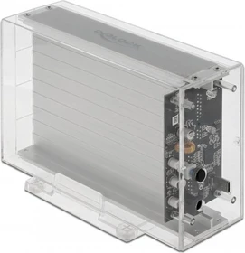 DeLOCK External Enclosure, transparent, 3.5", USB-C 3.0