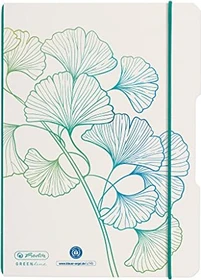 Herlitz my.book flex Notizheft, A5, punktiert, Hardcover, Ginkgo, 40 Blatt