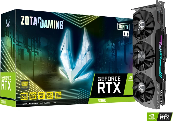 Zotac Gaming GeForce RTX 3080 Trinity OC LHR, 12GB GDDR6X, HDMI, 3x DP